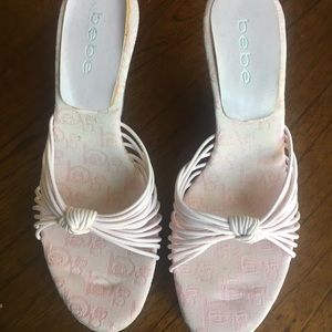 Bebe baby pink platform shoes, new,